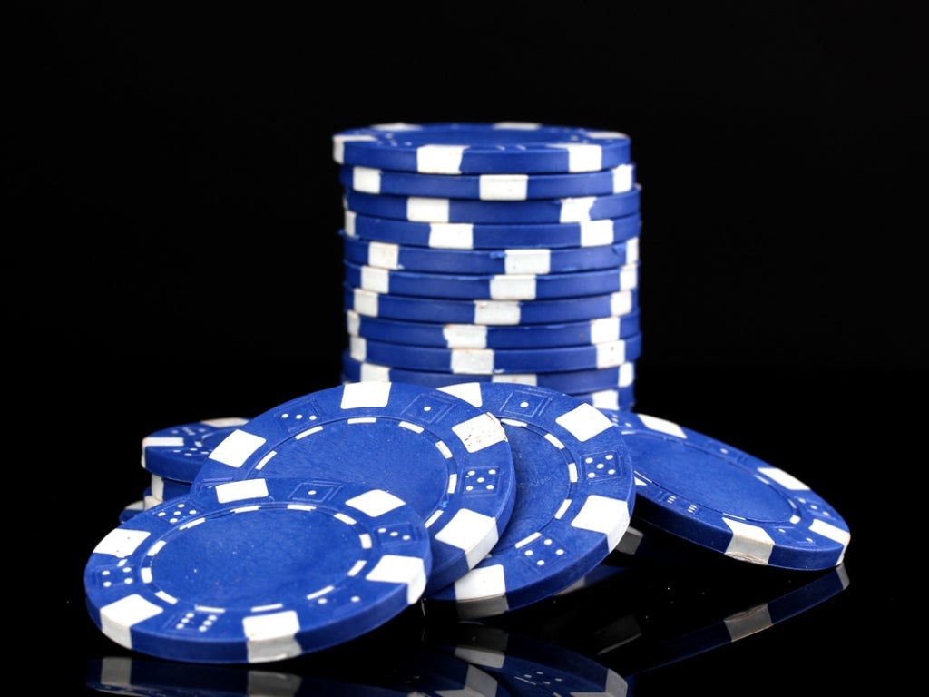 Blue poker chip images