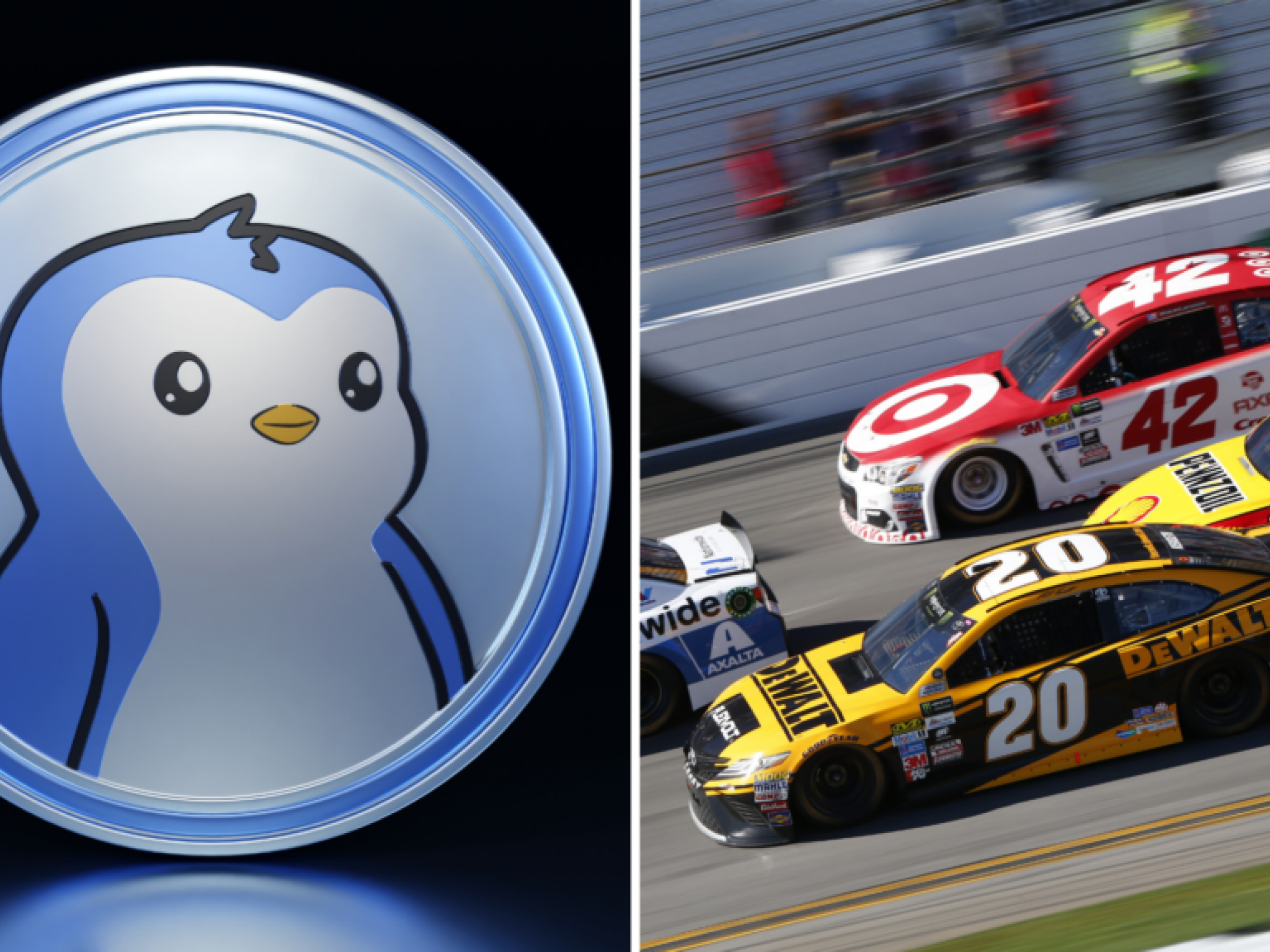 퍼지 펭귄스, NASCAR 진출...리키 스텐하우스 주니어 펭귄 래핑카 출전 임박