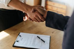 Partnership.,Two,Business,People,Shaking,Hand,After,Business,Signing,Contract