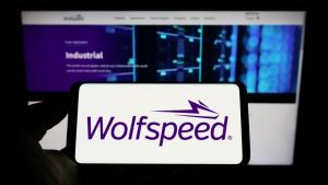WolfspeedStuttgart,,Germany,-,09-20-2022:,Person,Holding,Smartphone,With,Logo,Of