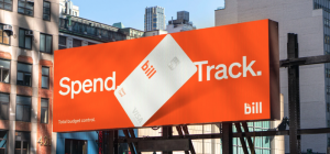 Bill Holdings billboard in orange