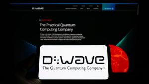 A screenshot of the D-Wave Quantum Inc. website website, featuring the company logo and tagline "The Practical Quantum Computing Company."