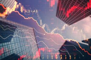 Illustration depicting stock market decline