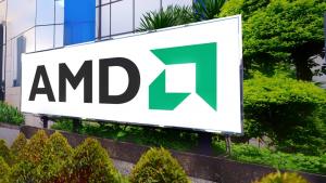 Advanced Micro Devices, Inc. signboard in Jakarta.