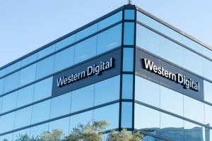 Western Digital headquarters building in Irvine, California, USA. Western Digital Corporation is a provider of solutions for digital content.
