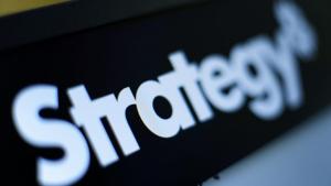 Strategy logo on smartphone