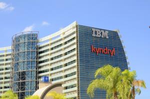 Kyndryl provider of IT infrastructure services. Company logo on a modern building in Petah Tikva, 2023 Israel on June 2