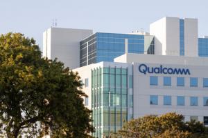 Qualcomm sign on side of building