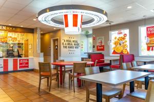 View inside the KFC restaurant.