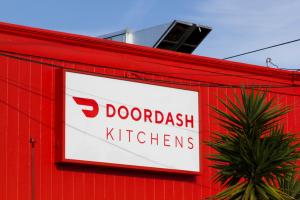 DoorDash Kitchens sign in Redwood City, CA