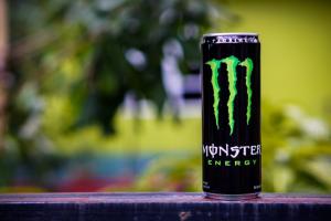 Monster Energy drink on table