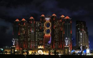 Exterior of Studio City Macau. it is a casino and resort which is managed by Melco Resorts and Entertainment Limited