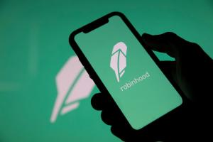 Robinhood logo on mobile