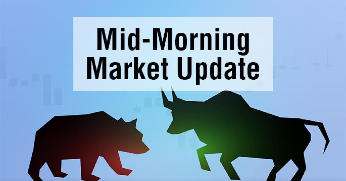 Mid-Morning Market Update: Markets Mostly Lower; US Annual Inflation Rate Slows to 5.3% in August - Benzinga