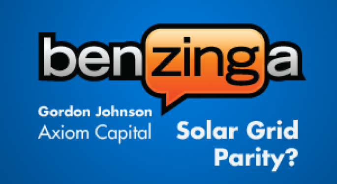 Solar Grid Parity? - Interview With Gordon Johnson - Axiom Capital - Zing Talk FSLR, STP, TSL