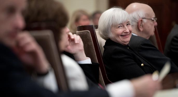 Yellen's Speech Not Enough To Keep Dow, S&P 500 In Positive Territory