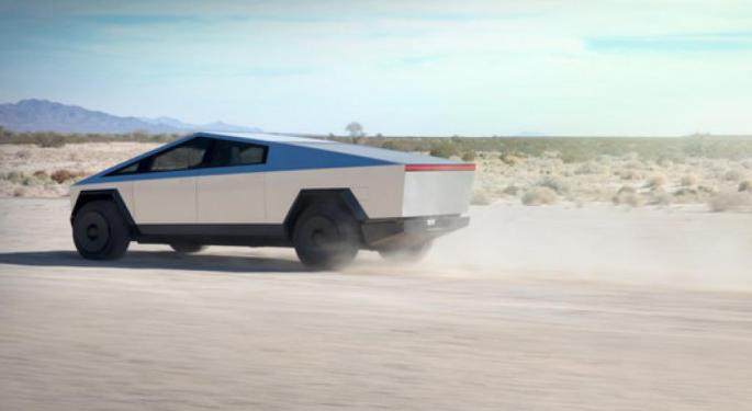 Tesla Cybertruck Makes Appearance In New York Ahead Of Musk's Hosting Of 'SNL'