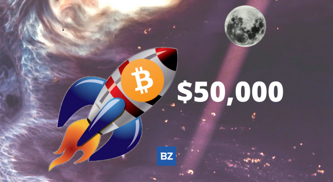 Bitcoin supera la soglia dei 50.000 dollari dopo 3 mesi