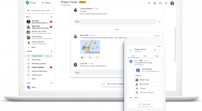 Google To Make Its Slack, Teams Rival Service Chat Available For Free Next Year