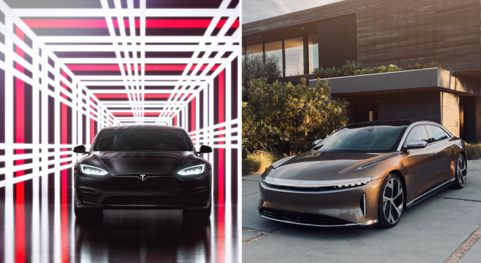 So Does Elon Musk's Tesla Or Lucid Make The Cooler-Looking Electric Vehicle?