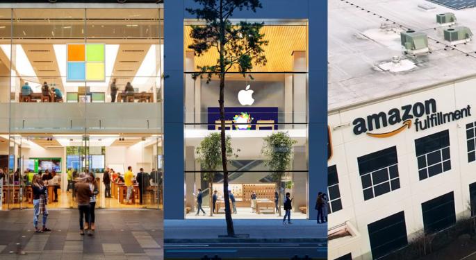 Which Mega-Cap Tech Stock Would You Buy First: Microsoft, Apple Or Amazon?