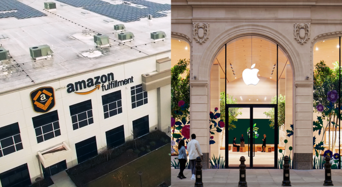 What To Watch For When Apple, Amazon Report Earnings After The Bell