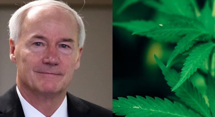 'Marijuana Is A Harmful Drug' Says Arkansas Governor Urging Police To 'Stand Firm' Against Legalization