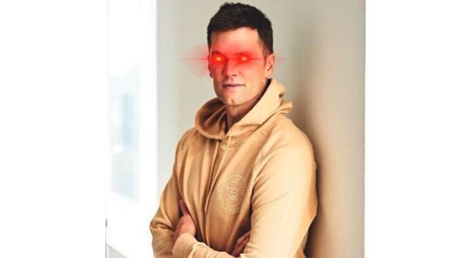 Touchdown Or Interception? Here's How Much An $1,000 Investment In Bitcoin Is Worth Since Tom Brady Had Laser Eyes