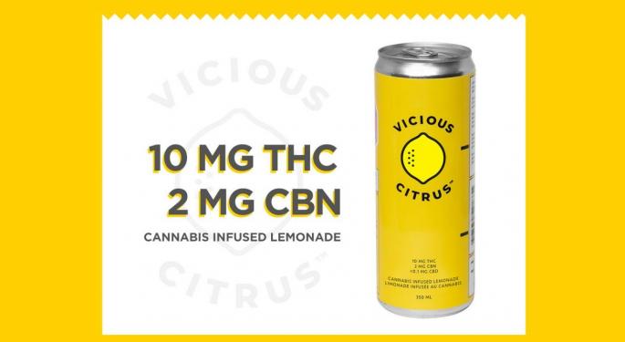 Xebra's Vicious Citrus Cannabis Infused Lemonade Now Selling In Ontario
