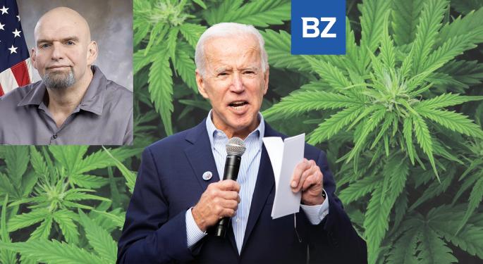Fetterman Calls On Biden To Decriminalize Cannabis, But White House Defers To States