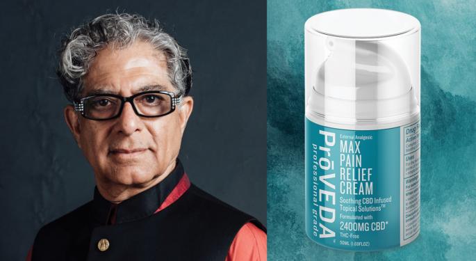 Dr. Deepak Chopra Is 'Impressed With The Verified Results' Of ProVEDA's Topical Pain Relief Solutions