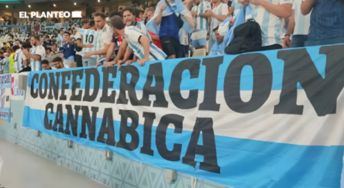 Cannabis Advocacy At The FIFA World Cup In Qatar: One NGO And Its Huge Flag Defy Host Country's Strict Laws