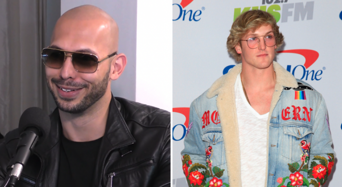 Kickboxing Champion Andrew Tate Calls Out YouTuber Logan Paul As A 'Scammer' And Accuses Him of 'Weakening Men'