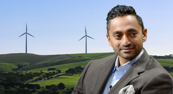 Billionaire Chamath Palihapitiya Predicts New Law Showering Billions On Clean Energy To Create World's First Trillionaire