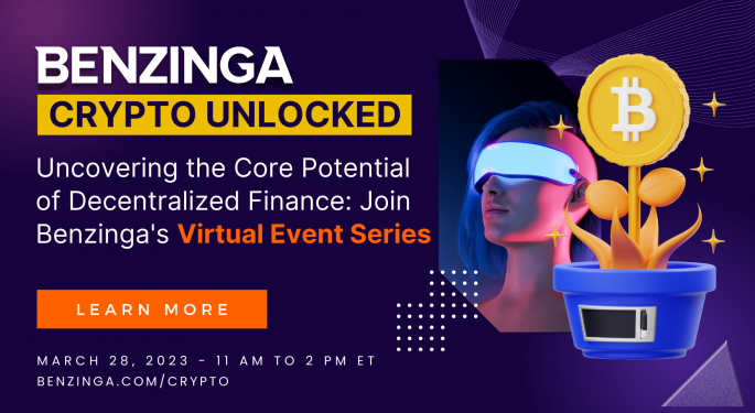 Benzinga's 'Crypto Unlocked' Virtual Event Series Premieres March 28