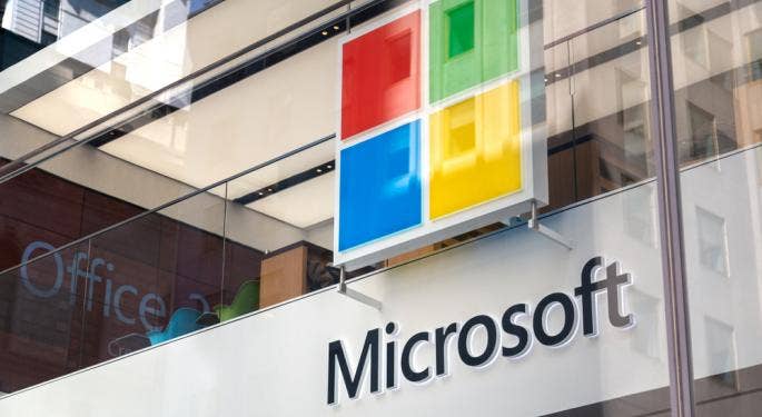 Le azioni Microsoft salgono ma incontrano una resistenza