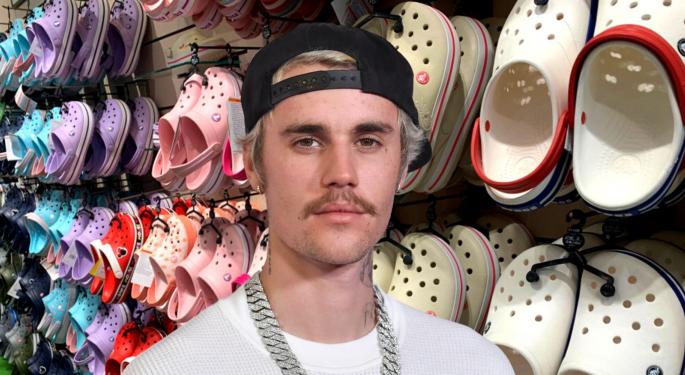 If You Invested $1,000 In Crocs Stock When It Launched Justin Bieber Shoes, Here's How Much You'd Have Today