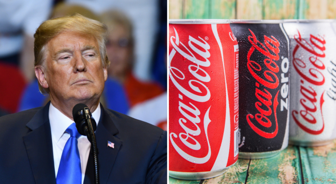 If You Invested $1,000 In Coca Cola Stock When Donald Trump Said Company Had 'Garbage' Drinks, Here's How Much You'd Have Today