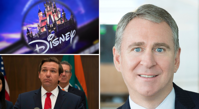 Republican Donor Ken Griffin Not Backing Ron DeSantis, Calls Battle With Disney 'Pointless'