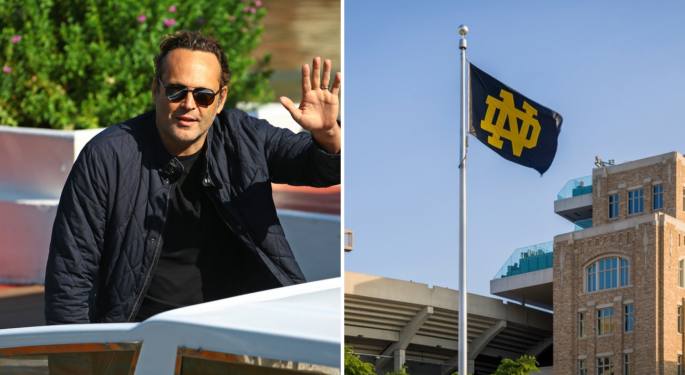 Actor Vince Vaughn Can't Bring The 'Rudy' Magic Alive For Notre Dame, Irish Still A Strong Favorite For College Football Playoffs