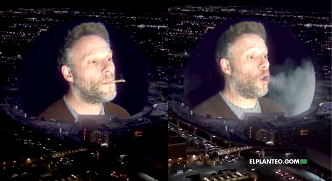 Seth Rogen Seen Smoking Weed On Las Vegas Sphere's Mega-Screen: Real Or Hoax?