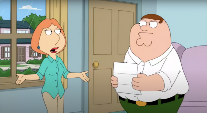 If You Had Invested $100 In Bitcoin When Peter From 'Family Guy' Said "Bitcoin" For The First Time, Here's How Much You'd Have Today