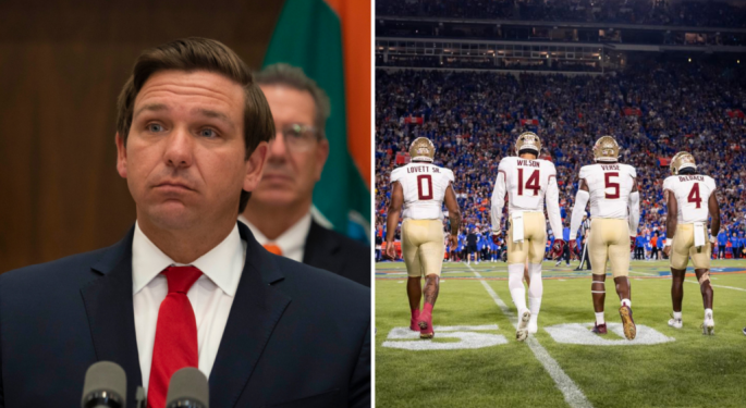 Ron DeSantis Not Happy Florida State Left Out Of NCAA Football Playoff — And He's Ready To Sue