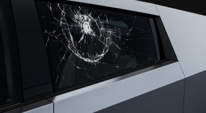 Tesla Reminisces Cybertruck's 'Unbreakable Window' Demonstration From 2019 With New Decal