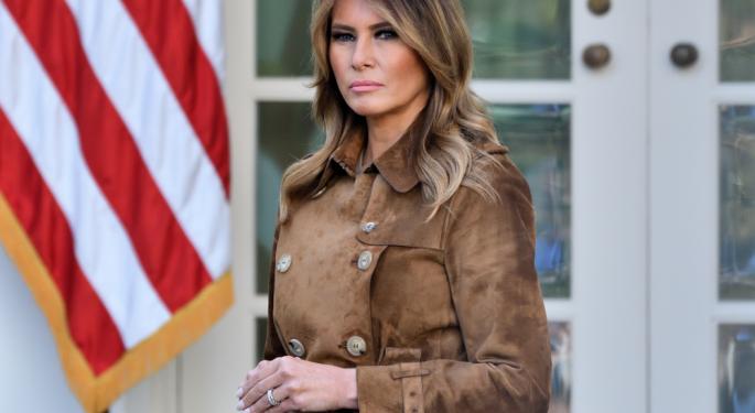 Melania Trump Launches $245 Customizable Mother's Day Necklace, Buyers To Also Get Limited-Edition Solana-Based Digital Collectible