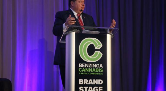 Pritzker Stumps For Biden In Michigan, Praises Cannabis Reform: 'Democrats Need To Win The Blue Wall States'