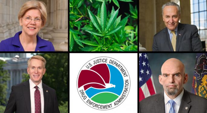 Lawmakers Warren, Schumer, Fetterman, Lankford And Others On DEA's 'Common Sense' Or 'Irresponsible' Cannabis Rescheduling