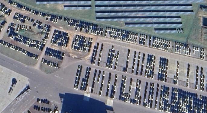 What's With Thousands Of Teslas Piling Up At A German Airfield? Satellite Images Hint At Intense Inventory Pressure For EV Giant