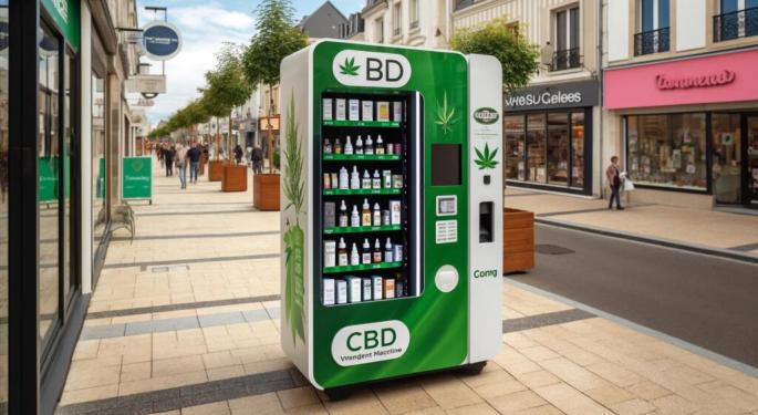 CBD Vending Machine Shows Up In Popular Shopping Area Of Small French Town