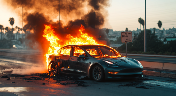 Tesla Crash Kills 4 After EV Erupts In Flames